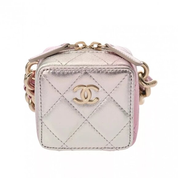 CHANEL Matrasse Mini Chain bag Silver/Pink AP2529 shoulder bag - Picture 1 of 16